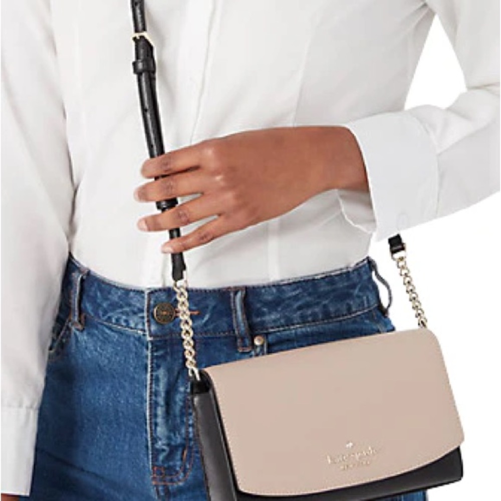 kate spade Two-Tone Beige and Black Crossbody Shoulder Bag